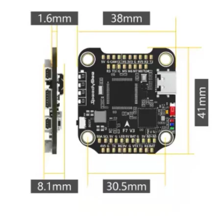 SpeedyBee F7 V3 50A Stack F722 Flugcontroller BL32 50A 4in1 ESC 3~6S Lipo Blackbox-Analysator FPV Freestyle