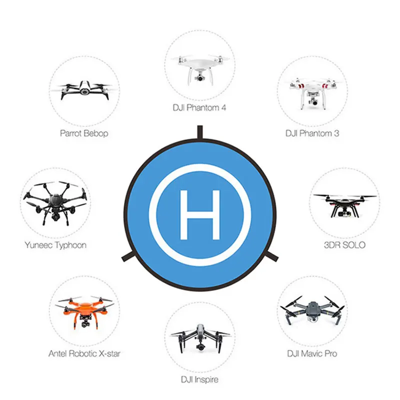Lande Pads 110 cm 90 cm Drone Quadcopters Zubehör 55 cm 75 cm Faltbare – Bild 4