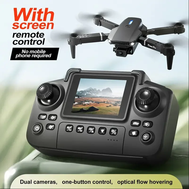 E88 Drohne HD Dual-Kamera, Bildschirmsteuerung, kein Telefon erforderlich, Ein-Tasten-Start/Rückgabe