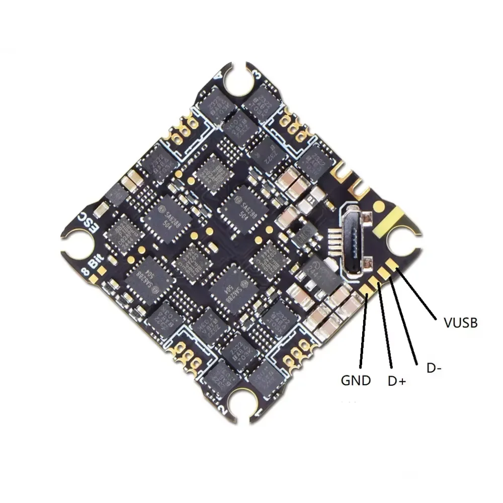 JHEMCU GHF435AIO V2 AIO Flugcontroller 20A ESC OSD Baro Blackbox ELRS – Bild 3