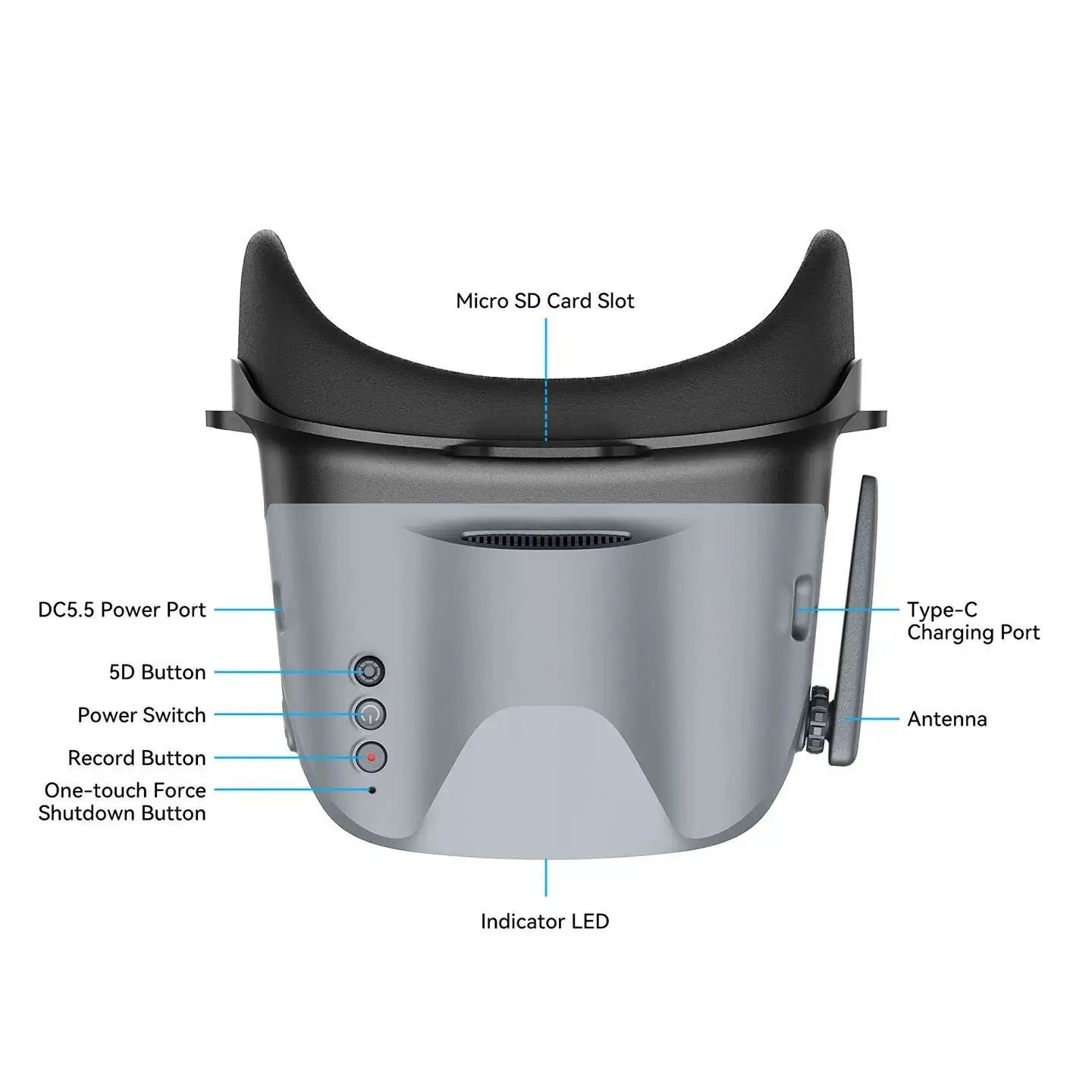 BETAFPV VR04 FPV-Brille Analog 5,8GHz FPV-Headset VR04 Videobrille – Bild 6