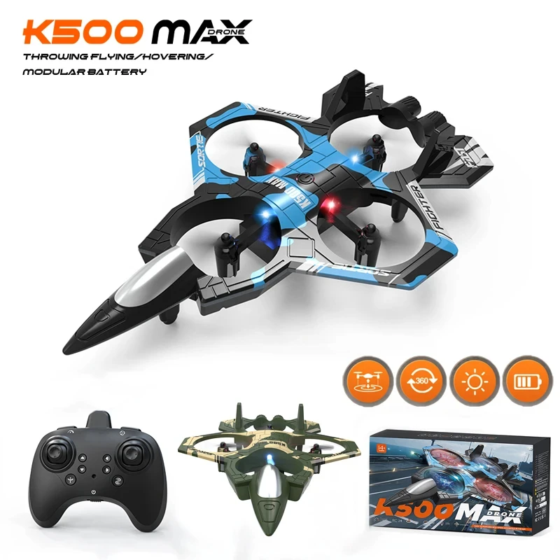 K500 MAX RC Plane Fighter 2,4 G Fernbedienung Stunt Glider 360 ° Rolling Flight Flying EPP-Schaumstoffflugzeug