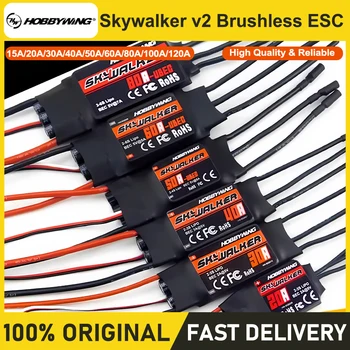 Hobbywing Skywalker V2 Brushless ESC 30A 40A 50A 80A 100A 120 V2 Drohnen-ESC 2-4S Geschwindigkeitsregler