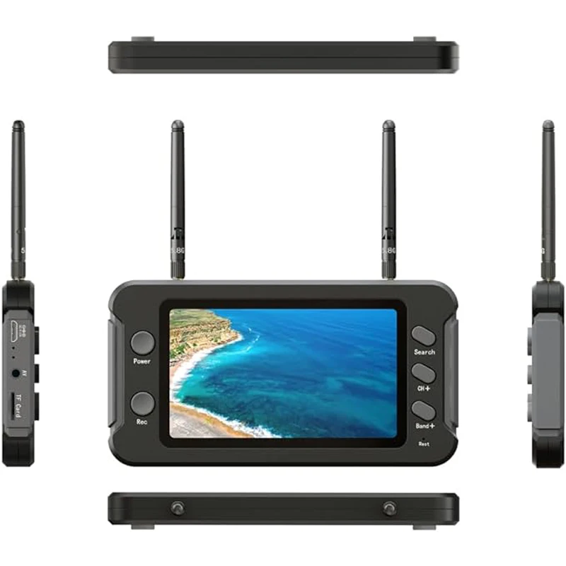 FPV-Monitor 4,3 Zoll mit DVR 5,8 GHz 40-Kanal-Empfänger 800 x 480 – Bild 6