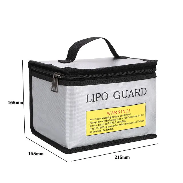 Lipo-Batterie-sichere Tasche, 215 x 145 x 165 mm, feuerfeste, explosionsgeschützte Tasche