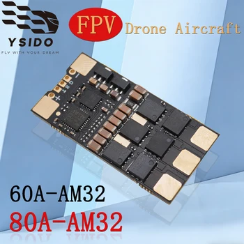 YSIDO Hochleistungs-Brushless ESC 60A 80A AM32 3-8S Elektronischer Geschwindigkeitsregler für RC FPV Racing