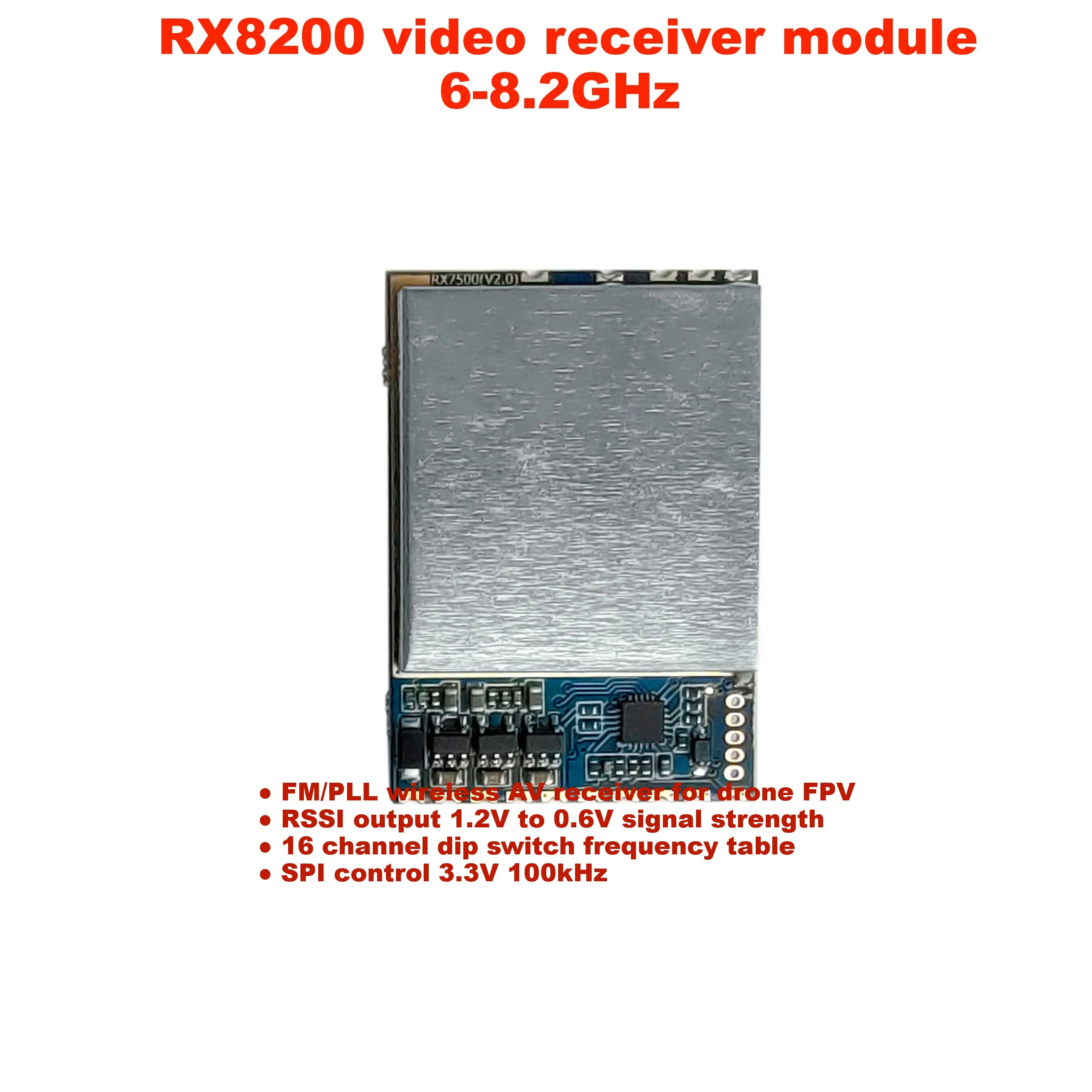 6G-8,2GHz Video-Empfängermodul RX8200 FM/PLL Drahtloser AV-Empfänger – Bild 5