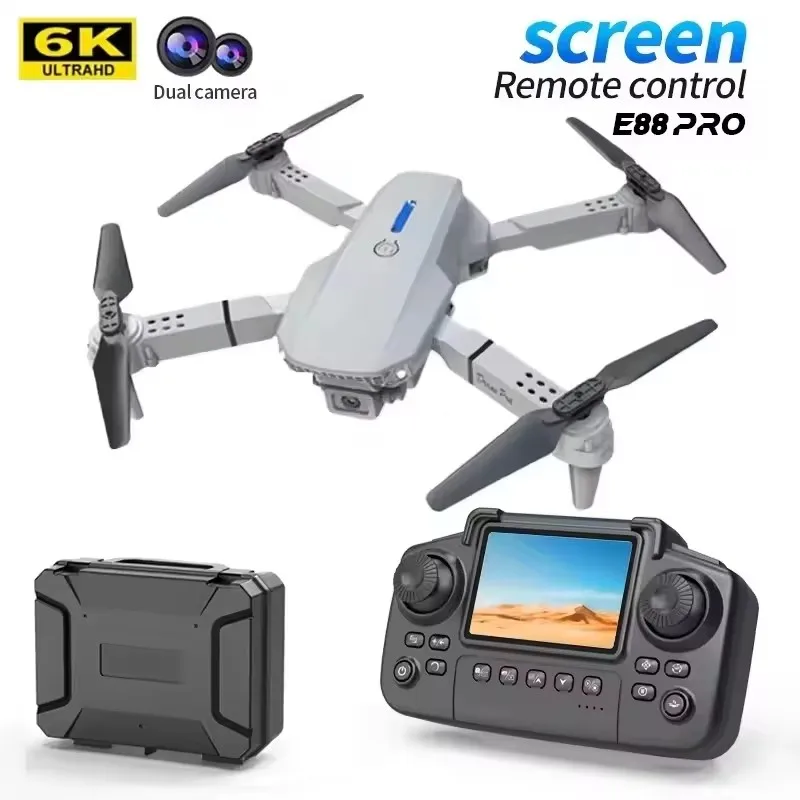 E88 Pro Neue Verbesserte Drohne 4K Dual-Kamera HD Luftbildfotografie Drohne mit Bildschirm Faltbarer