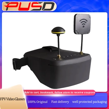 EV800D 5,8G 40CH FPV Brille 5 Zoll 854*480 EV800D Video Headset DVR Diversität FPV Brille Helm batterie