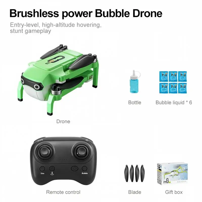 M8S Kinder-Blasendrohne mit automatischer Blasenausgabe, RC-Quadcopter, Höhenhaltung, einfach zu fliegende