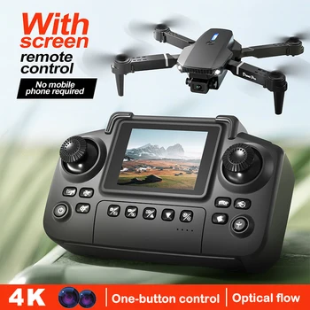 E88 E99 Drohne Fernbedienung mit Bildschirm Dual Kamera Optische Fluss Lokalisierung 2,4G RC Quadcopter