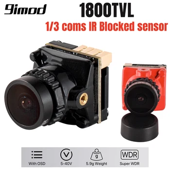 9IMOD FPV-Kamera 1800TVL 5MP 2,1 mm 1/3 Coms IR blockiert ​ Senso 5V-40V NTSC/PAL mit OSD Intern für RC FPV