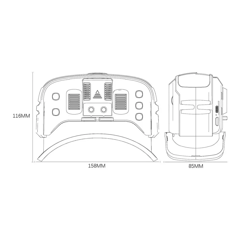 DMKR VR200 5,8GHz FPV-Brille 3,5" 1024x600 IPS 40CH DVR HDMI-Eingang – Bild 5