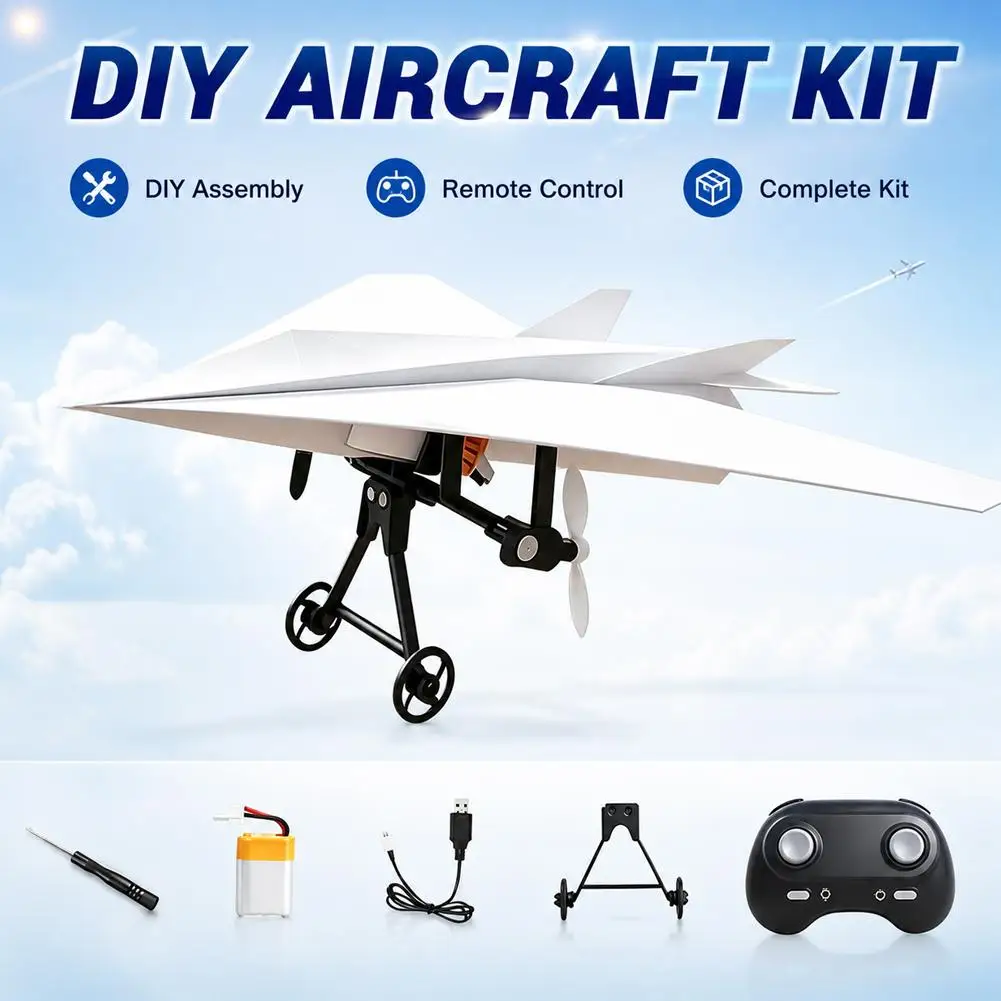 Ferngesteuertes Flugzeug DIY RC Papierflugzeug-Bausatz – Bild 4
