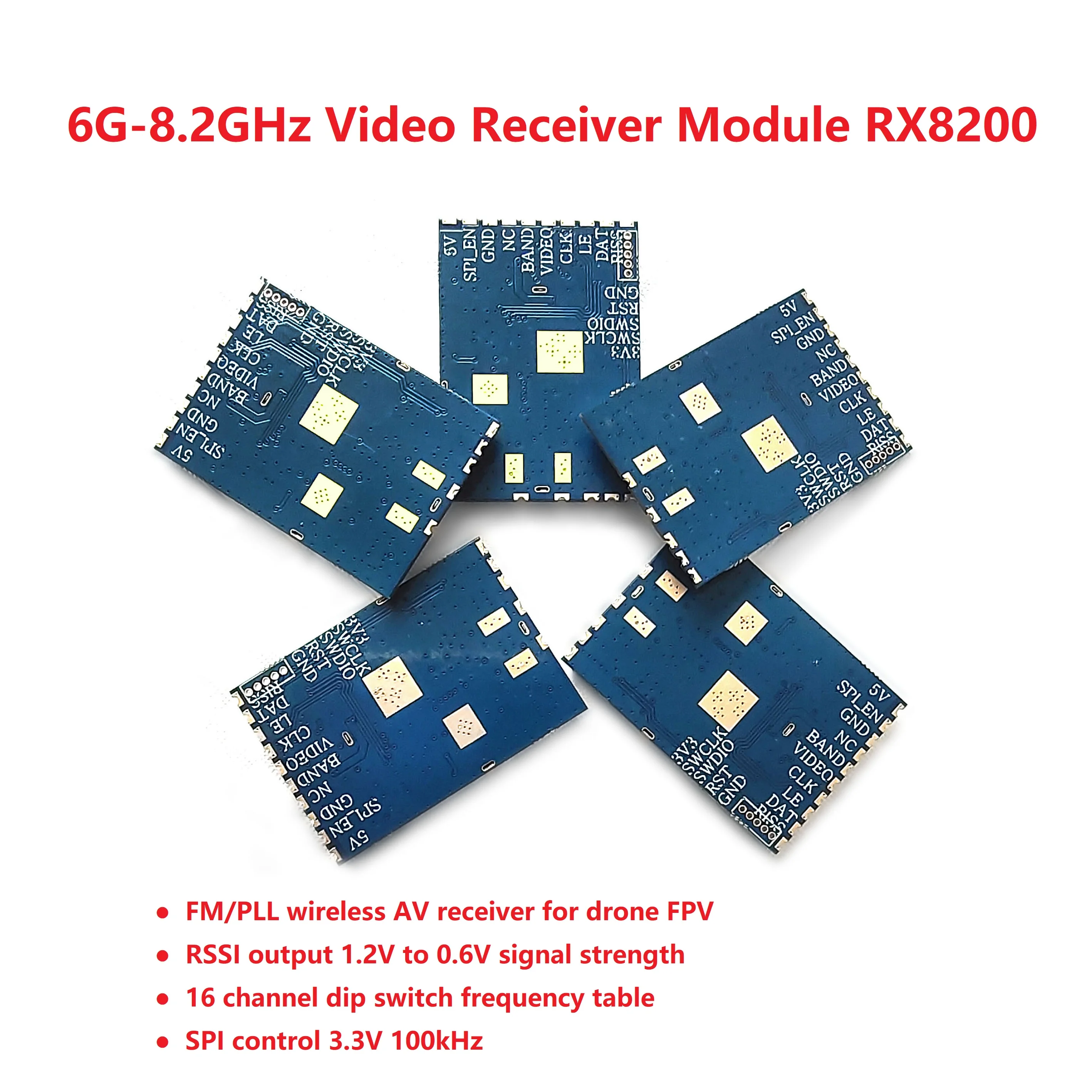 6G-8,2GHz Video-Empfängermodul RX8200 FM/PLL Drahtloser AV-Empfänger – Bild 3