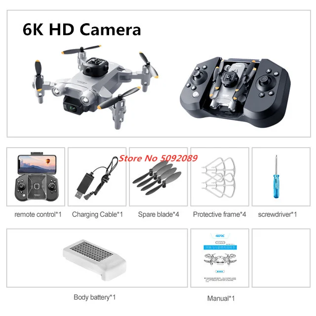 Mini-Drohnen mit 6K 8K HD-Kamera, 8K Hindernisvermeidung, optischer Flusspositionierung, faltbarer