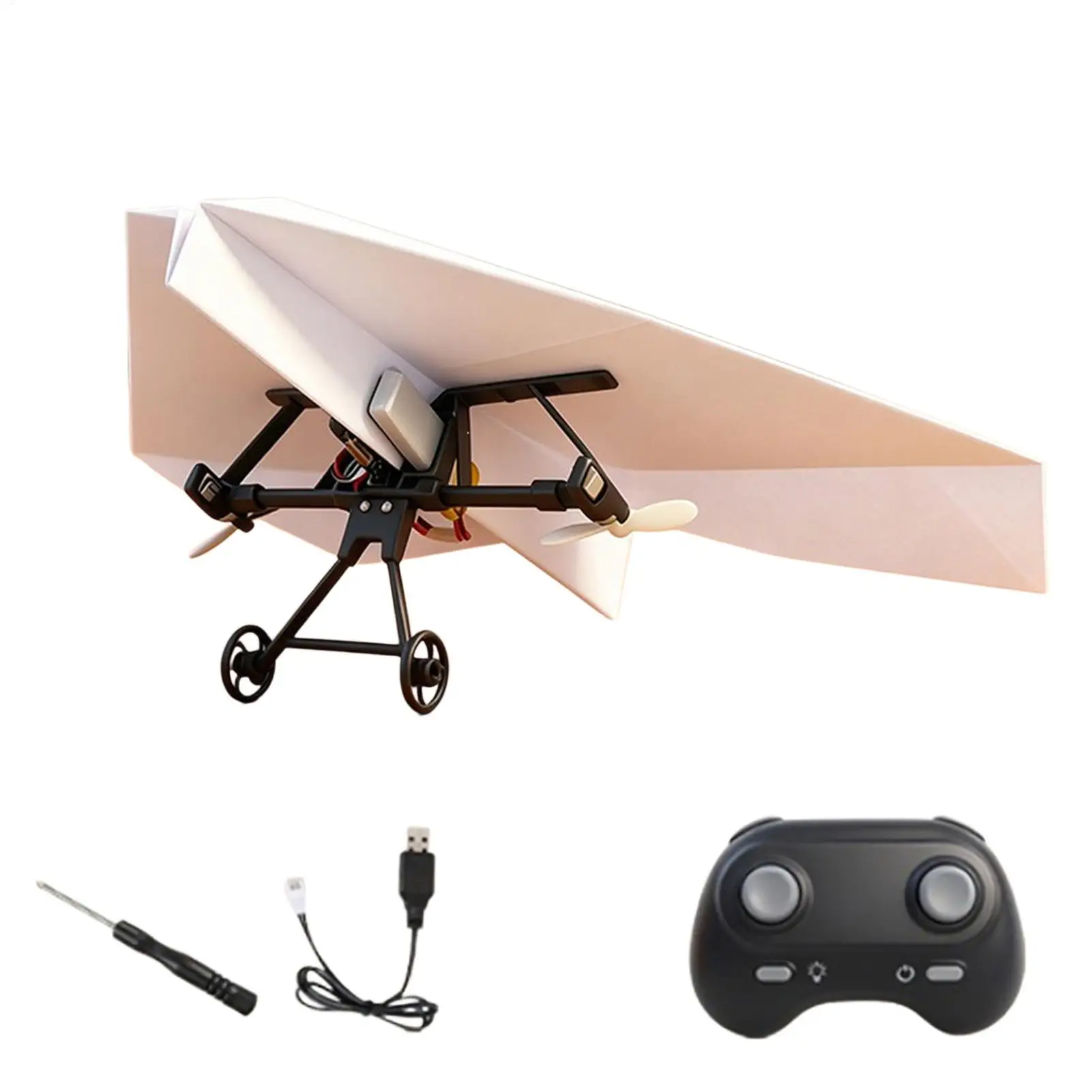 RC Papierflugzeug-Motorkit Elektrisches Flugzeugspielzeug Elektrisches ferngesteuertes Flugzeug für Jungen