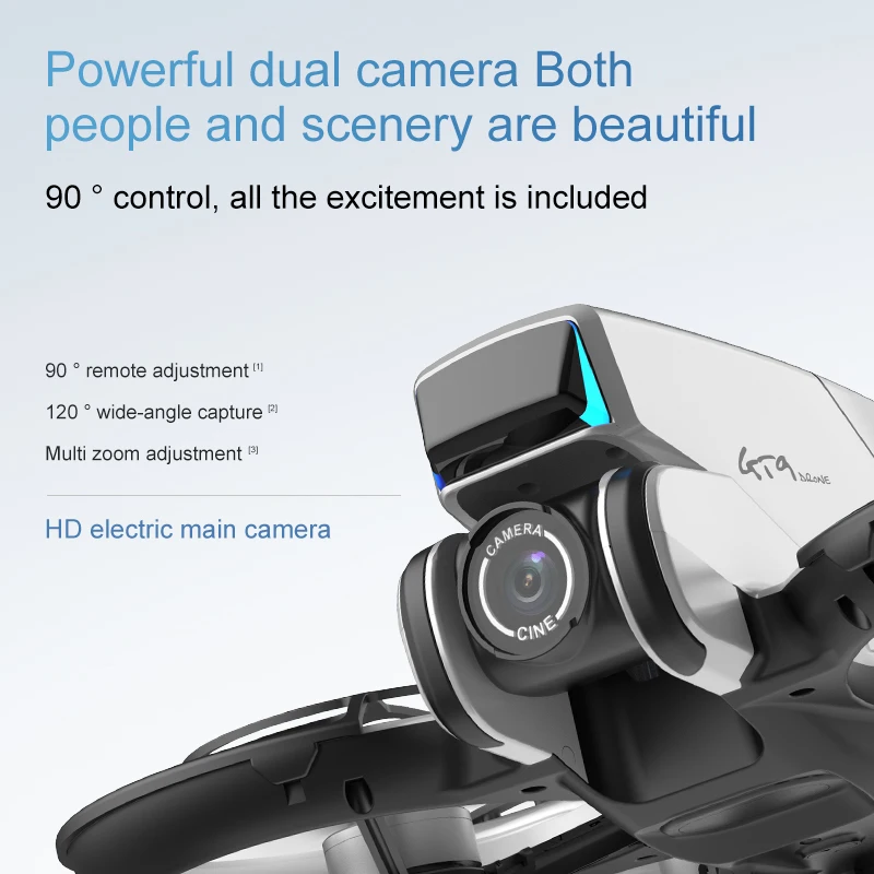 Drohne mit GPS, Quad-Kamera, Dual-Objektiv, 2.4G WiFi, optischem – Bild 3
