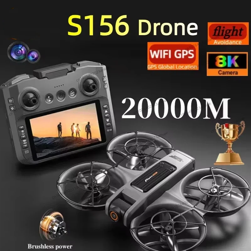S156 Drohne GPS Professionell HD 360 ° Dual-Kamera-Bildschirm Fernbedienung Bürstenlose Motoren