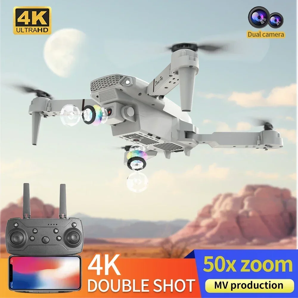 E88 Mini-RC-Drohne mit 4K-HD-Kamera, WiFi FPV, faltbarer Quadrocopter, ideal für Kinder als Spielzeug