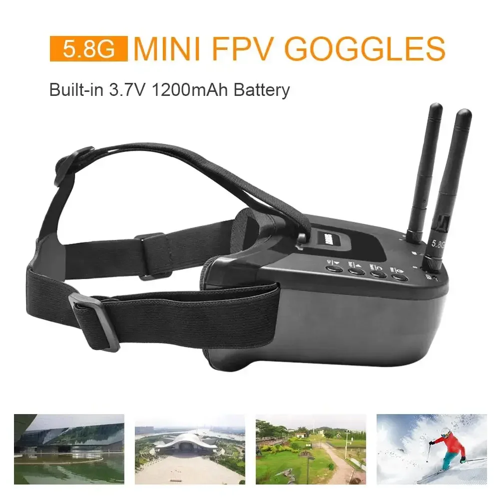 Vr009 5,8g fpv brille 40ch 3 inch 480x320 video headset hd dvr divers – Bild 3