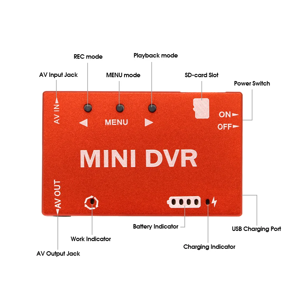 FPV-Recorder Mini FPV DVR-Modul NTSC/PAL umschaltbar Eingebauter Akku – Bild 5