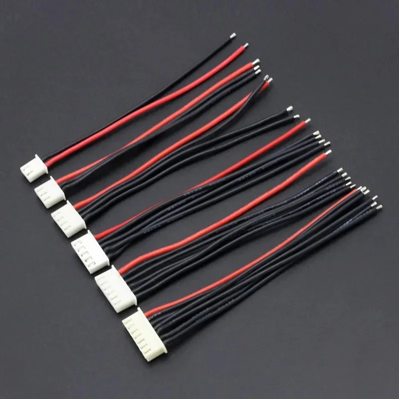 JST XH 1S 2S 3S 4S 5S 6S 7S Lipo Batterie Balance ladegerät Kabel IMAX B6 Stecker 22AWG Silikon (5 Stück)