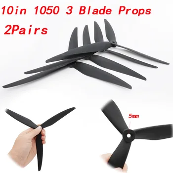 Prop 10X5X3 1050 10 Zoll 3 Klingen Schwarz Fiberglas verstärkter Nylonpropeller für Mark4 10 Zoll V2 HQ FPV