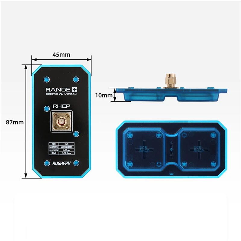 FPV Patch-Antenne 5.8GHz High Gain 11dBi Richtantenne SMA RUSHFPV – Bild 5
