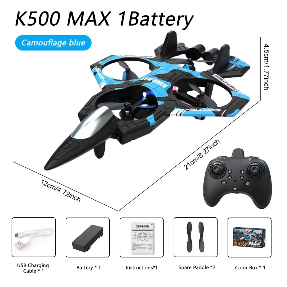 K500 MAX RC Plane Fighter 2,4 G Fernbedienung Stunt Glider 360 ° Rolling Flight Flying EPP-Schaumstoffflugzeug
