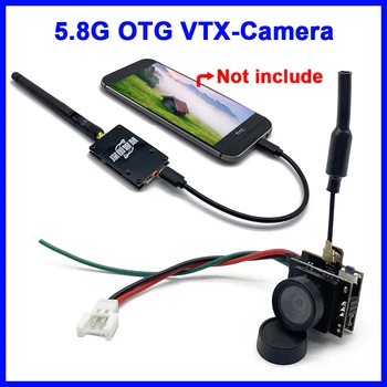 5,8G 48CH 25/100MW/200MW Einstellbarer FPV VTX Kamera und OTG UVC FPV Sender-Empfänger für Android