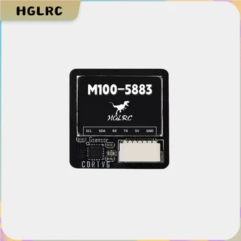 HGLRC Neues M100-5883 M10 GPS-Modul mit Kompass, Keramikantenne, integrierte LED-Anzeigen, 21 x 21 mm