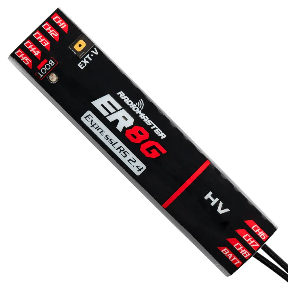 RadioMaster ER8G & ER8GV 2,4GHz ELRS PWM-Empfänger für Flugzeuge oder Segelflugzeuge