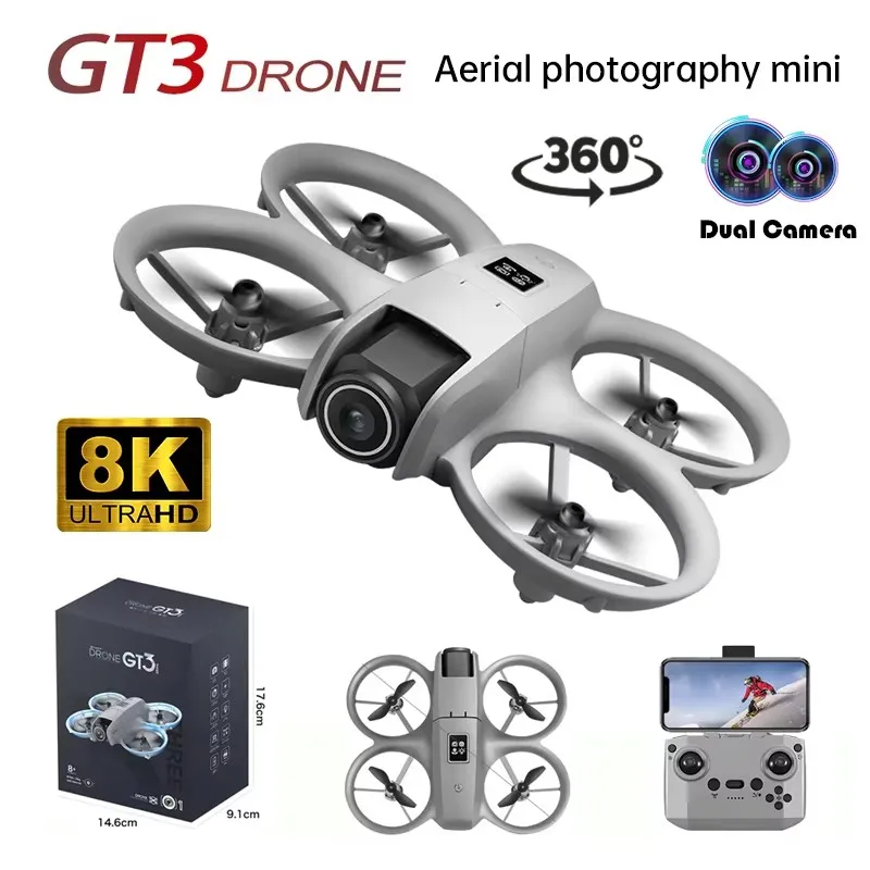 GT3 MAX Drohne 8K HD 4,3" Fernbedienung Headless-Modus Helikopter 360 ° Flip-Quadcopter-Spielzeug Mini-Drohne