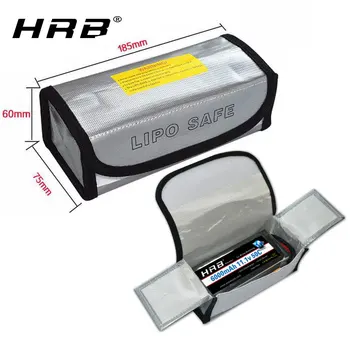 HRB 185 x 75 x 60 mm feuerfeste Tasche Rc LiPo-Akku tragbare explosionsgeschützte Sicherheitstasche Safe Guard
