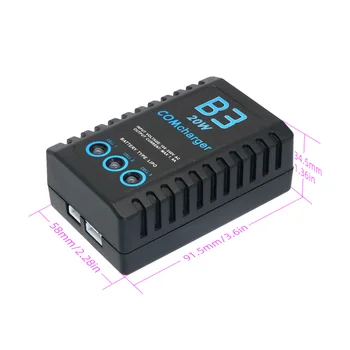 B3 Kompaktladegerät 2S 3S Lipo Balance Akkuladegerät für 7,4V 11,1V 20W Lipo Akku