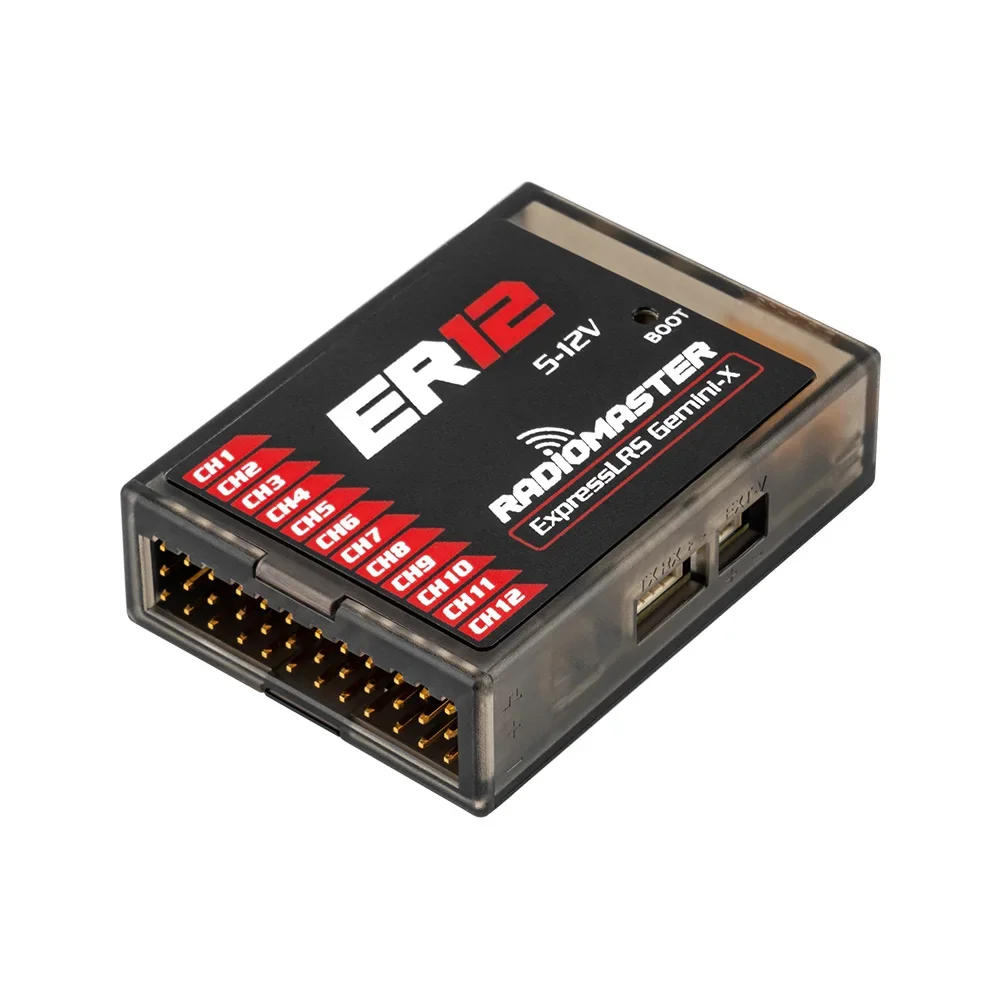 RadioMaster ER12 2.4G Gemini ELRS PWM-Empfänger 12CH CRSF Telemetrie – Bild 3