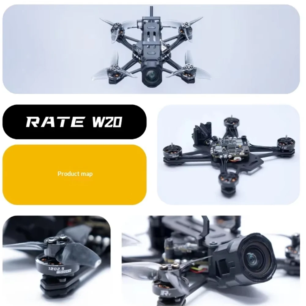 RATEFPV W20 2-Zoll 2S FPV Freestyle Drohne mit integriertem O4 – Bild 4