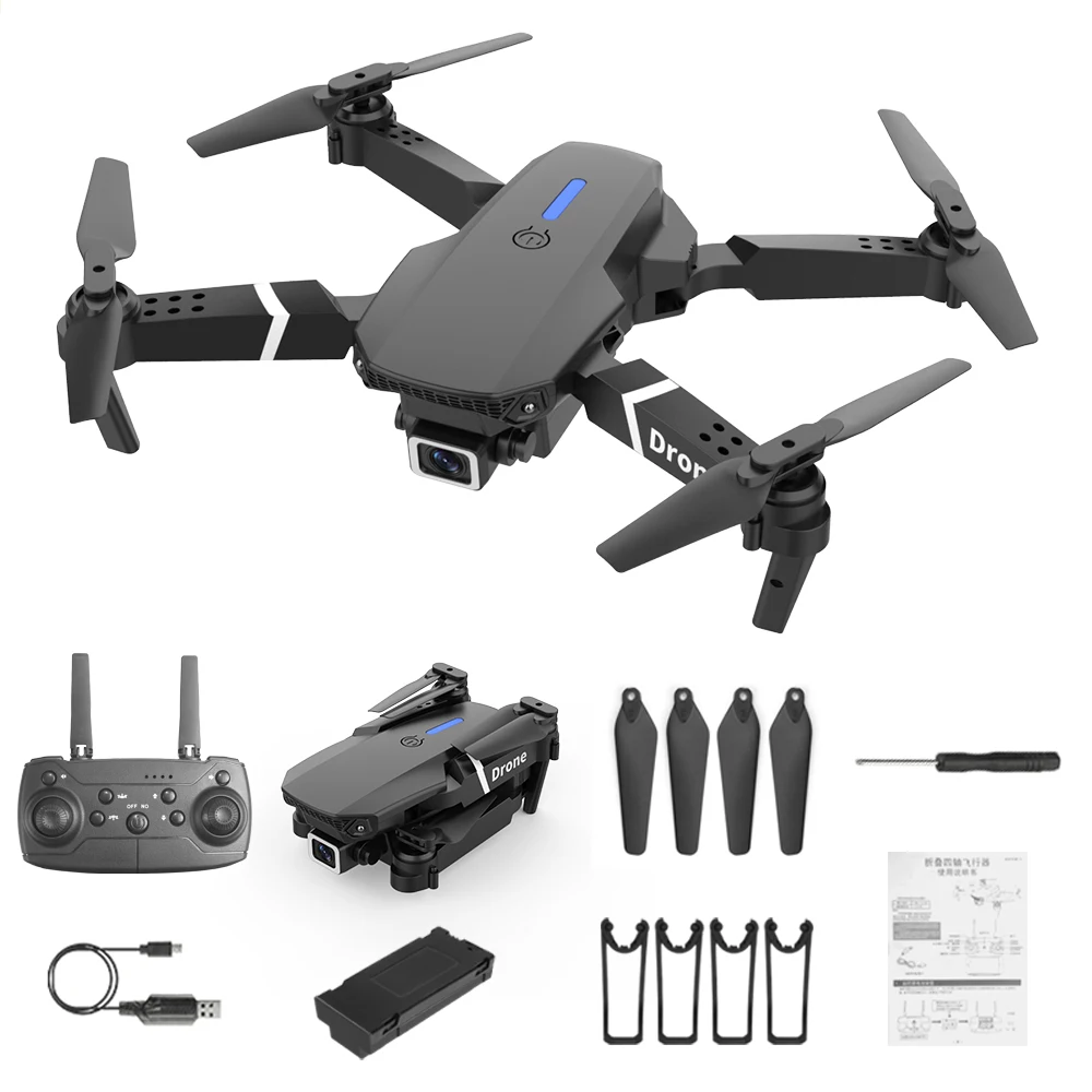 E88 Drohne mit Fernbedienung, faltbarer RC-Quadcopter, Höhenhaltung – Bild 6