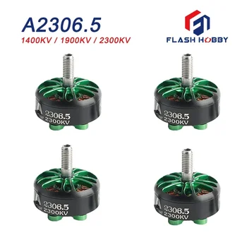 Flashhobby A2306.5 2306 1400KV 1900KV 2300KV 2550KV Hochdrehmoment Outrunner Brushless Motor für FPV (4 Stück)