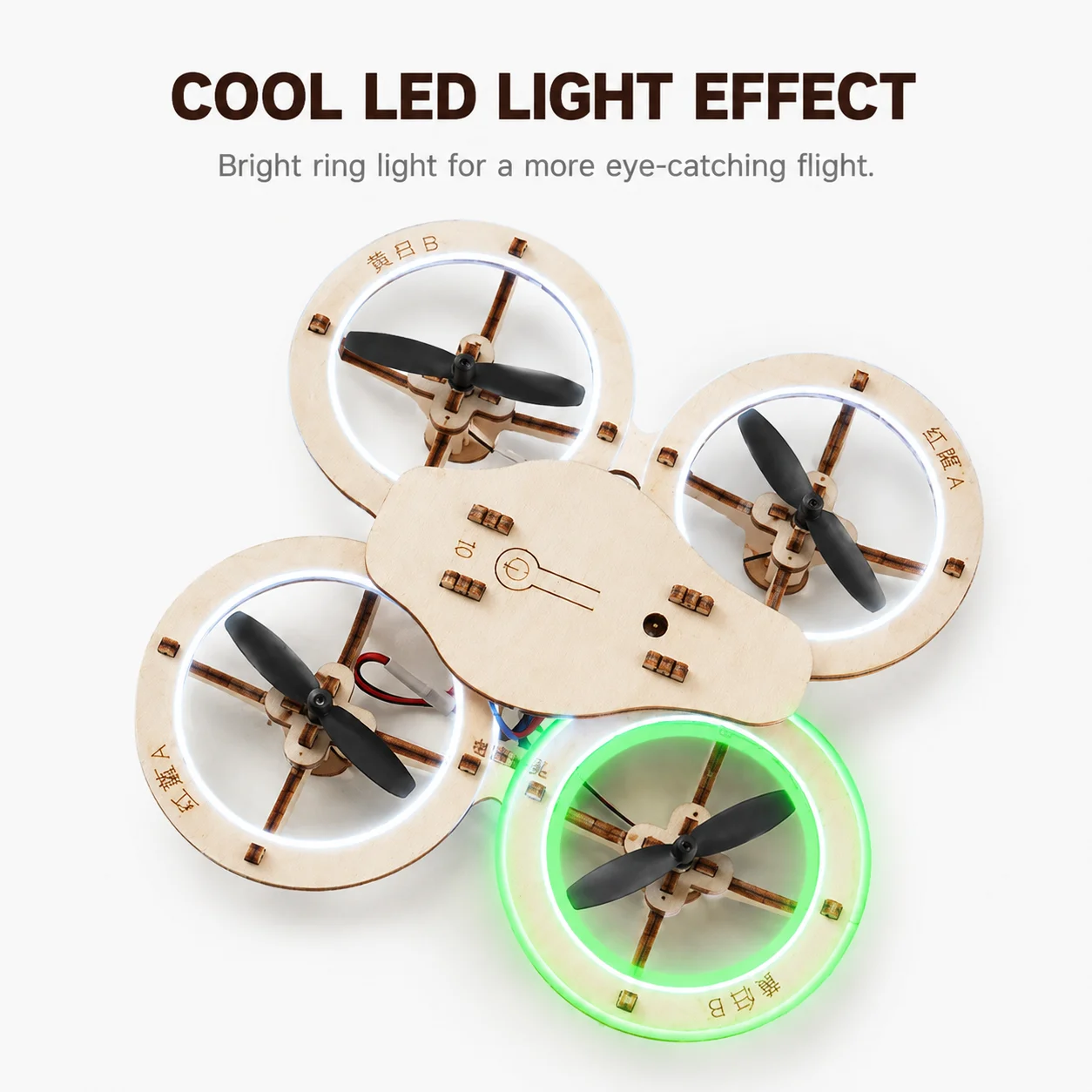 DIY Holz-Quadcopter-Drohnen-Bausatz für 14+ Jahre mit Fernbedienung – Bild 6