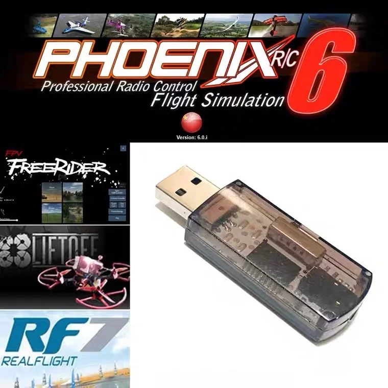22-in-1 FPV-Drohnen-Simulator-Dongle für G7 Phoenix 5.0, Unterstützt DRL/Freerider/Liftoff/DCL, Hochpräzises