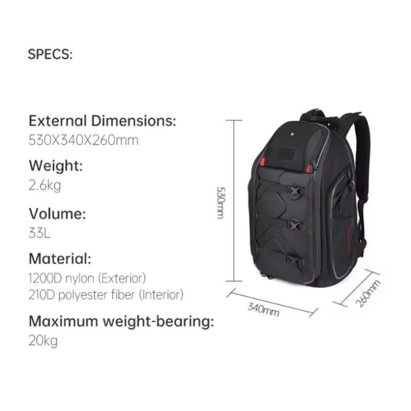 IFlight FPV Drohnen-Rucksack 33L, 530x340x260mm mit anpassbaren – Bild 6