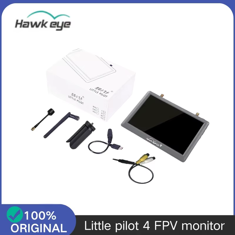 Hawkeye Little Pilot 4 5 Zoll FPV-Monitor 5.8G 4.9G 6G Dual-Empfänger 700Lux Hohe Helligkeit DVR Geringe