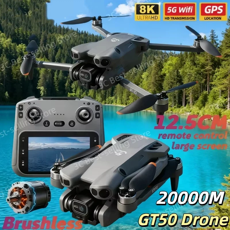 GT50 Mini-Drohne mit Dual-Kamera Luftbildfotografie Hindernisumgehung UAV Festes GPS Ferngesteuerter
