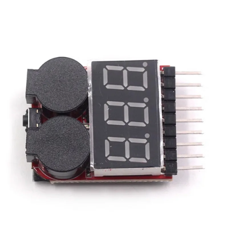 Lipo Batteriespannungsprüfer Voltmeter Monitor Summer Alarm 1-8s – Bild 3