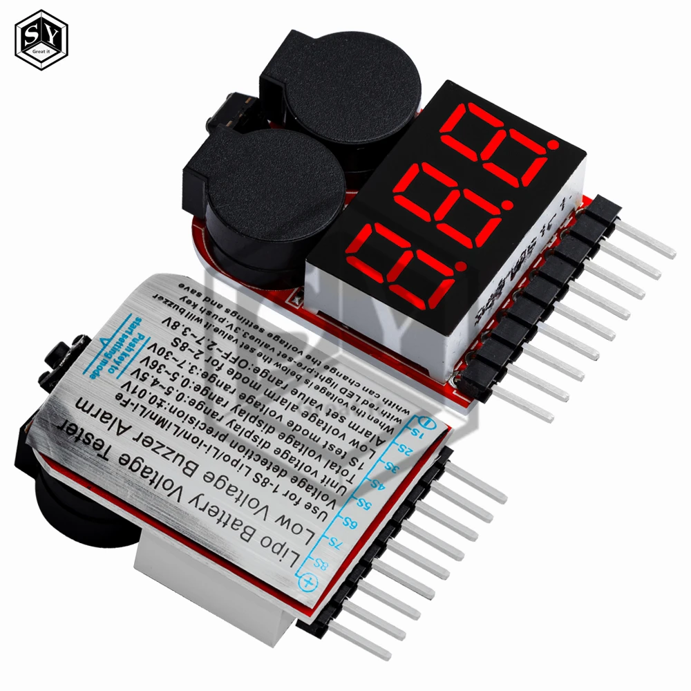 F00872 Lipo Batterie Spannungsprüfer Volt Meter Anzeige Checker Dual – Bild 4