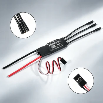 20A 30A 40A 50A 60A 80A Bürstenloser ESC mit UBEC 2-6S Drehzahlregler und Programmierkarte für RC-Flugzeuge