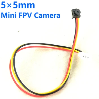 FPV-Minikamera, 5 x 5 mm, 700 TVL, 3,6 mm Objektiv, kleine Micro-CMOS-Farbvideokamera mit Mikrofon/Audio