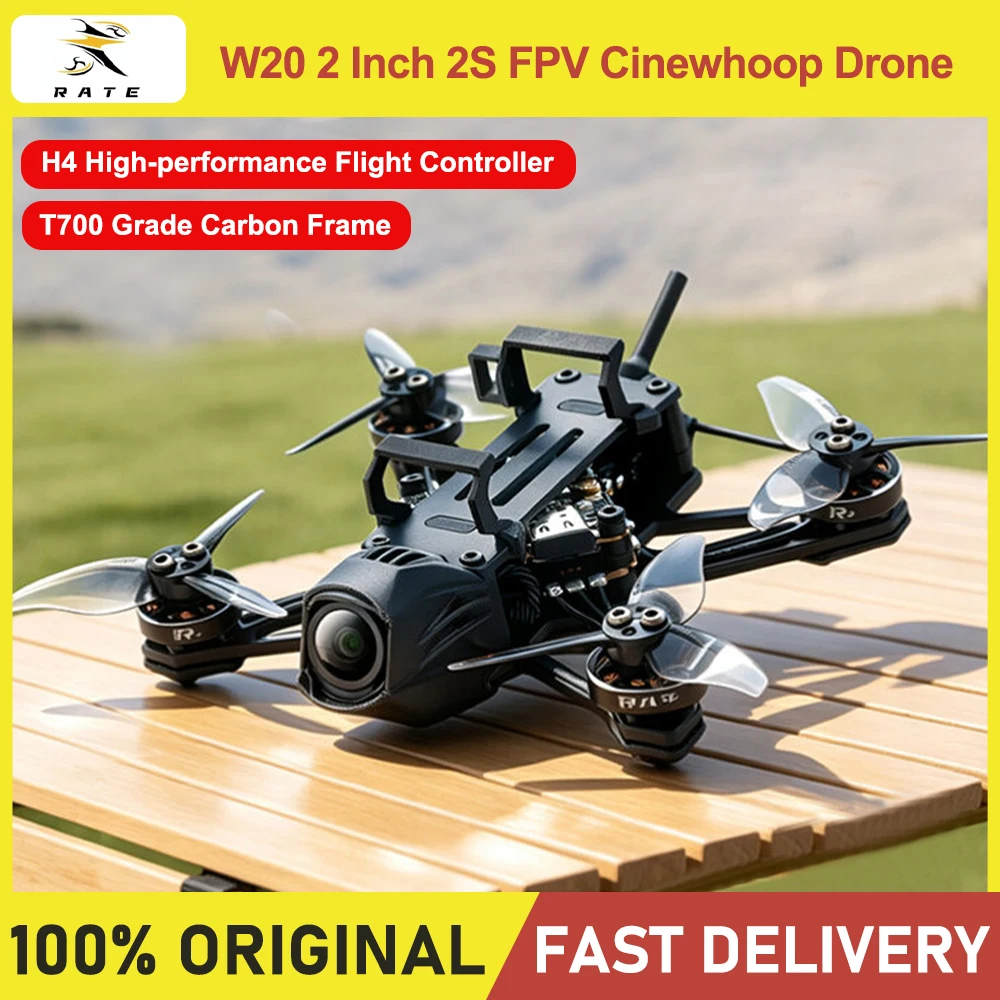 RATEFPV W20 2-Zoll 2S FPV Freestyle Drohne mit integriertem O4 Weitwinkelobjektiv Bluetooth RC Quadcopter FPV